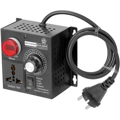 MOXIE Contrôleur De Tension Variable Compact 4000w, Vitesse Portable, Lumière De Température, Variateur Réglable - Publicité MOXIE Contrôleur De Tension Variable Compact 4000w, Vitesse Portable, Lumière De Température, Variateur Réglable - Publicité