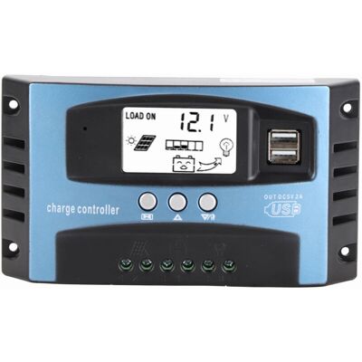 Scotch Contrôleur De Charge Solaire Mppt 100 A, Double Port Usb, Écran Lcd, 12 V/24 V - Publicité Scotch Contrôleur De Charge Solaire Mppt 100 A, Double Port Usb, Écran Lcd, 12 V/24 V - Publicité
