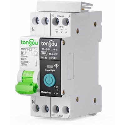 OEM Disjoncteur Wifi Commutateur- Compteur D'Énergie Rail Din Wi-fi Intelligent Disjoncteur Type De Relais Interrupteur Connecté Avec Wattmètre Telerupteur Wifi Smart Life Tuya, 16a - Publicité OEM Disjoncteur Wifi Commutateur- Compteur D'Énergie Rail Din Wi-fi Intelligent Disjoncteur Type De Relais Interrupteur Connecté Avec Wattmètre Telerupteur Wifi Smart Life Tuya, 16a - Publicité