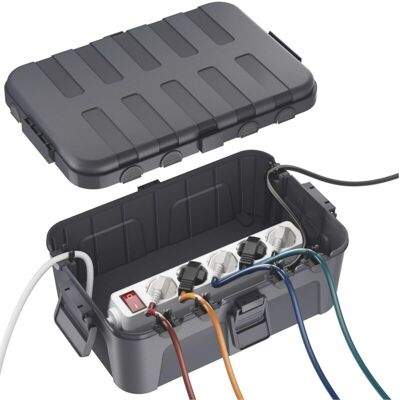 AAMIRA Grand Boîtier De Dérivation Étanche Pour Extérieur, Ip54, 34.5x24x12cm , Boîtier Étanche Pour Jardin, Protection Des Rallonges, Multiprises Et Prises Extérieures - Gris - Publicité AAMIRA Grand Boîtier De Dérivation Étanche Pour Extérieur, Ip54, 34.5x24x12cm , Boîtier Étanche Pour Jardin, Protection Des Rallonges, Multiprises Et Prises Extérieures - Gris - Publicité