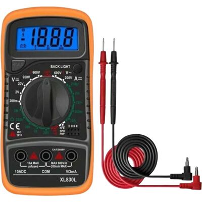 Scotch Aiperq – Multimètre Numérique Xl830l 2000 Comptes – Mesure Courant, Tension Ac/dc, Résistance – Écran Lcd Rétroéclairé, Test De Continuité - Publicité Scotch Aiperq – Multimètre Numérique Xl830l 2000 Comptes – Mesure Courant, Tension Ac/dc, Résistance – Écran Lcd Rétroéclairé, Test De Continuité - Publicité