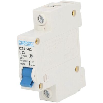 MIXHOME Disjoncteur Miniature (mcb) 1p, Interrupteur Différentiel, Montage Sur Rail Din, 230 V/400 V, 63 A, Dz47-63 C63 - Publicité MIXHOME Disjoncteur Miniature (mcb) 1p, Interrupteur Différentiel, Montage Sur Rail Din, 230 V/400 V, 63 A, Dz47-63 C63 - Publicité