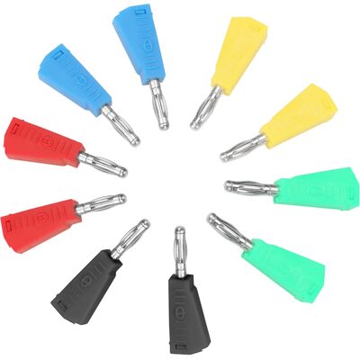 OEM Lot De 10 Connecteurs Bananes Nickelés Pour Haut-parleurs P3002 De 4 Mm Avec Borne De Test - Publicité OEM Lot De 10 Connecteurs Bananes Nickelés Pour Haut-parleurs P3002 De 4 Mm Avec Borne De Test - Publicité