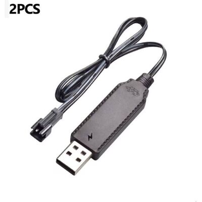 OEM Pack De 2 Câble De Charge Usb 3,6 V 3,7 V Pour Batteries Rechargeables Lipo Sm-2 Broches Utilisées Sur Les Jouets Télécommandés, Voitures, Citernes, Camions, Trains, Bateaux-dou - Publicité OEM Pack De 2 Câble De Charge Usb 3,6 V 3,7 V Pour Batteries Rechargeables Lipo Sm-2 Broches Utilisées Sur Les Jouets Télécommandés, Voitures, Citernes, Camions, Trains, Bateaux-dou - Publicité