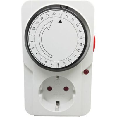 OEM Royaluxe-minuterie Programmable,programmeur Journalier Mécanique Inter.voyant 3000 W.prise Programmateur Journalier Mécanique, Couleur Blanc,16a - Publicité OEM Royaluxe-minuterie Programmable,programmeur Journalier Mécanique Inter.voyant 3000 W.prise Programmateur Journalier Mécanique, Couleur Blanc,16a - Publicité
