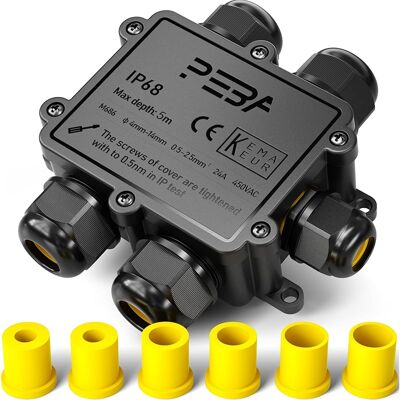 SANS MARQUE Boîte De Dérivation Étanche Ip68 - Etanche Boîte De Jonction - Boîtier De Raccordement Électrique 5 Voies Pour Câble De Ø4-14mm - Connecteurs De Câbles Étanches,parfait Pour Câble Extérieur - Publicité SANS MARQUE Boîte De Dérivation Étanche Ip68 - Etanche Boîte De Jonction - Boîtier De Raccordement Électrique 5 Voies Pour Câble De Ø4-14mm - Connecteurs De Câbles Étanches,parfait Pour Câble Extérieur - Publicité
