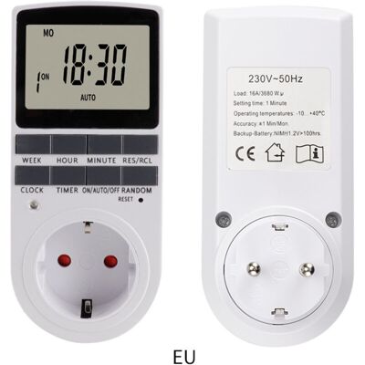 OEM (1 Pack) Prise Programmable Digitale Avec Compte À Rebours Minuterie Numérique Journalier/hebdomadaire Programmateur Prise Electrique Avec Ecran Lcd Et Mode Aléatoire Antivol-crezuo - Publicité OEM (1 Pack) Prise Programmable Digitale Avec Compte À Rebours Minuterie Numérique Journalier/hebdomadaire Programmateur Prise Electrique Avec Ecran Lcd Et Mode Aléatoire Antivol-crezuo - Publicité