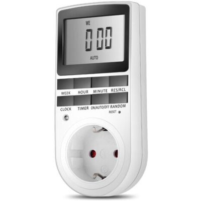 ABYSSE Prise Programmable Digitale, Maxcio Minuterie Numérique Hebdomadaire Avec Ecran Lcd, Minuterie Prise Electrique 12h/24h/7jours, Économie D'Energie Pour L'Électroménagers Et L'Éclairage (1 Pack) - Publicité ABYSSE Prise Programmable Digitale, Maxcio Minuterie Numérique Hebdomadaire Avec Ecran Lcd, Minuterie Prise Electrique 12h/24h/7jours, Économie D'Energie Pour L'Électroménagers Et L'Éclairage (1 Pack) - Publicité