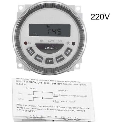 OEM 16a Minuterie Hebdomadaire Horloge Programmable Hebdomadaire Programmateur Interrupteur Relais Avec Cache Anti-poussière Pour Appareils Ménagers Lampes Panneau D'Affichage (220v)-crezuo - Publicité OEM 16a Minuterie Hebdomadaire Horloge Programmable Hebdomadaire Programmateur Interrupteur Relais Avec Cache Anti-poussière Pour Appareils Ménagers Lampes Panneau D'Affichage (220v)-crezuo - Publicité
