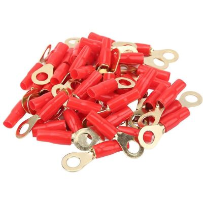 FLAMMKRAFT 50 Cosses En Laiton Rondes 8 Awg, Connecteurs À Sertir Avec Gaine Thermorétractable, Kit De Câblage Pour Bornes À Œillet, 50 Pièces. Publicité FLAMMKRAFT 50 Cosses En Laiton Rondes 8 Awg, Connecteurs À Sertir Avec Gaine Thermorétractable, Kit De Câblage Pour Bornes À Œillet, 50 Pièces. Publicité