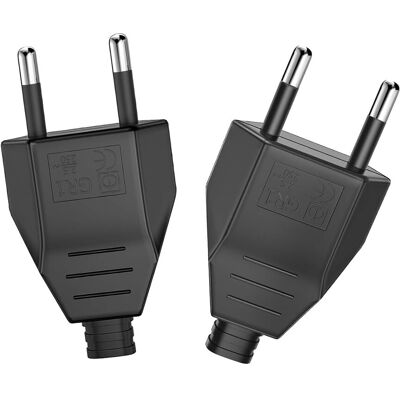 Generic 2 Pièces Fiche Européenne Plate, Prise Electrique Male 250v 2.5a, Fiche Euro Fiche D'Alimentation Domestique Décorative À Encastrer Ou À Remplacer - Publicité Generic 2 Pièces Fiche Européenne Plate, Prise Electrique Male 250v 2.5a, Fiche Euro Fiche D'Alimentation Domestique Décorative À Encastrer Ou À Remplacer - Publicité