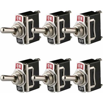 OEM Interrupteur À Bascule 12v-24v-48v-110v/10a, 220v-230v/6a, Spst Métal Interrupteur À Levier, On/off 2 Positions 2 Broches, Pour Voiture Tableau De Bord Lumière (pack De 6, Noir) - Publicité OEM Interrupteur À Bascule 12v-24v-48v-110v/10a, 220v-230v/6a, Spst Métal Interrupteur À Levier, On/off 2 Positions 2 Broches, Pour Voiture Tableau De Bord Lumière (pack De 6, Noir) - Publicité