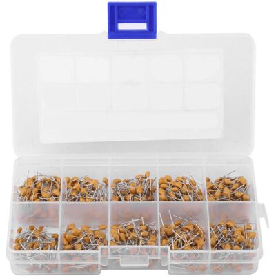 ABYSSE Kit Assorti De 500 Condensateurs Céramiques Monolithiques De 50 V, 1 Nf (102) À 68 Nf (683), 10 Valeurs Différentes. Publicité ABYSSE Kit Assorti De 500 Condensateurs Céramiques Monolithiques De 50 V, 1 Nf (102) À 68 Nf (683), 10 Valeurs Différentes. Publicité