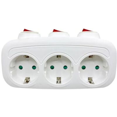 Scotch Adaptateur Pour Prises Européennes Multiprise Murale – Multiprise 3 Ports, Convertisseur International Pour Recharger Vos Appareils Dans Le Salon, La Cuisine, La Chambre, La Maison, - Publicité Scotch Adaptateur Pour Prises Européennes Multiprise Murale – Multiprise 3 Ports, Convertisseur International Pour Recharger Vos Appareils Dans Le Salon, La Cuisine, La Chambre, La Maison, - Publicité