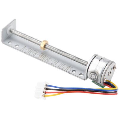 ABYSSE Moteur Pas À Pas À Glissière Linéaire Micro Sm1511, 5 V, Biphasé, 4 Fils, Actionneur À Tige De Poussée - Publicité ABYSSE Moteur Pas À Pas À Glissière Linéaire Micro Sm1511, 5 V, Biphasé, 4 Fils, Actionneur À Tige De Poussée - Publicité