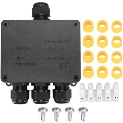 OEM Bote De Jonction Tanche Ip68, Boite De Derivation Etanche Exterieur, Botier De Connecteur De Cble 4 Voies Connexions Pour Cble 4mm-12mm - Publicité OEM Bote De Jonction Tanche Ip68, Boite De Derivation Etanche Exterieur, Botier De Connecteur De Cble 4 Voies Connexions Pour Cble 4mm-12mm - Publicité