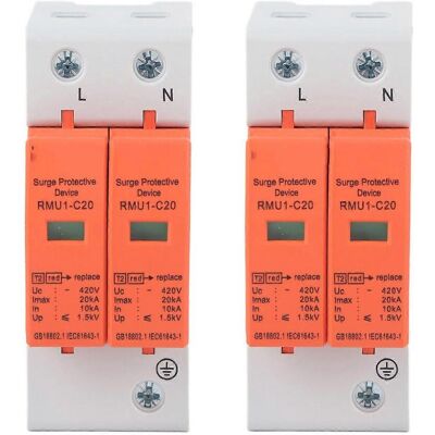 MIXHOME Dispositifs De Protection Contre Les Surtensions Spd, Parafoudres De Courant Alternatif, Disjoncteurs À Usage Domestique, 2p 420v Rmu1-c20 - Publicité MIXHOME Dispositifs De Protection Contre Les Surtensions Spd, Parafoudres De Courant Alternatif, Disjoncteurs À Usage Domestique, 2p 420v Rmu1-c20 - Publicité