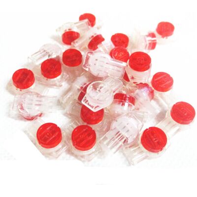 OEM Lot De 100 Pièces Verrou Connecteur Ur Connexion De La Ligne Téléphonique Connecteur De Regroupement 3 Ports / 3 Noyaux (rouge - Publicité OEM Lot De 100 Pièces Verrou Connecteur Ur Connexion De La Ligne Téléphonique Connecteur De Regroupement 3 Ports / 3 Noyaux (rouge - Publicité