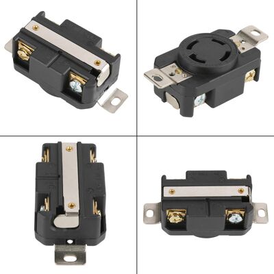 LBVIE Prise Murale Femelle À Verrouillage Par Rotation Nema L14-30r 30a 125v/250v - Publicité LBVIE Prise Murale Femelle À Verrouillage Par Rotation Nema L14-30r 30a 125v/250v - Publicité