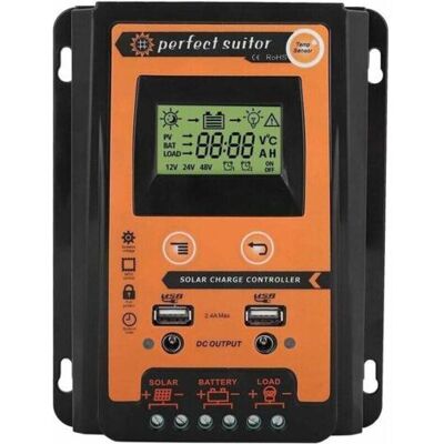 ABYSSE Pour Solar Controller Régulateur De Charge Solaire 30a Régulateur De Batterie À Panneau Double Affichage Lcd À Cristaux Liquides(30a) - Publicité ABYSSE Pour Solar Controller Régulateur De Charge Solaire 30a Régulateur De Batterie À Panneau Double Affichage Lcd À Cristaux Liquides(30a) - Publicité