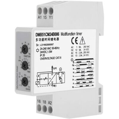 ABYSSE Relais Temporisé Multitension 24 V Cc Et 24-240 V Ca Avec 7 Options De Fonction - Publicité ABYSSE Relais Temporisé Multitension 24 V Cc Et 24-240 V Ca Avec 7 Options De Fonction - Publicité