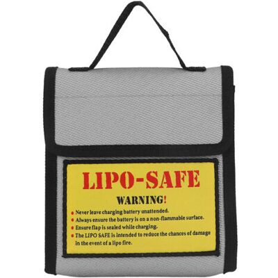 ABYSSE Sac De Sécurité Gris Pour Batterie Lipo, Ignifugé Et Antidéflagrant, Pour La Maison - Publicité ABYSSE Sac De Sécurité Gris Pour Batterie Lipo, Ignifugé Et Antidéflagrant, Pour La Maison - Publicité