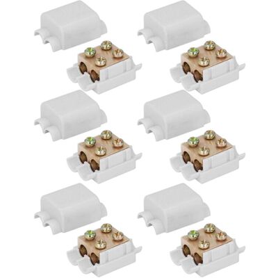 FOGSHIELD Lntyq 6pcs T Type Connecteur Séparateur De Fil Haute Puissance 3 Voies Prise Ligne Boîte De Jonction Pour Fil Électrique De 2,5 À 16 Mm² 1000v 100a Zk‑1216 - Publicité FOGSHIELD Lntyq 6pcs T Type Connecteur Séparateur De Fil Haute Puissance 3 Voies Prise Ligne Boîte De Jonction Pour Fil Électrique De 2,5 À 16 Mm² 1000v 100a Zk‑1216 - Publicité