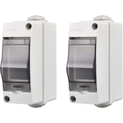 ANGEL CERDA Lot De 2 Panneaux Électriques Extérieurs 2 Modules, Boîte De Distribution Étanche Ip65, Pour Extérieur,jardin - Publicité ANGEL CERDA Lot De 2 Panneaux Électriques Extérieurs 2 Modules, Boîte De Distribution Étanche Ip65, Pour Extérieur,jardin - Publicité