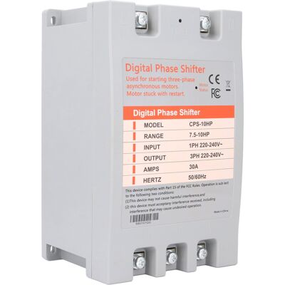 WEYTOLL Convertisseur Monophasé À Triphasé 5,5 À 7,5 Kw 30 A Pour Usage Commercial Résidentiel 220 À 240 V Ca - Publicité WEYTOLL Convertisseur Monophasé À Triphasé 5,5 À 7,5 Kw 30 A Pour Usage Commercial Résidentiel 220 À 240 V Ca - Publicité