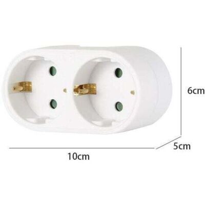 OEM Rallonge Électrique - Prolongateur Électrique - Rallonge Prise - Rallonge Prise Électrique - Doublette Electrique - Duplite 2p+t 10/16a Blc Se Vrac 714770 Blanc 2 X 2p 16 Ampères - Publicité OEM Rallonge Électrique - Prolongateur Électrique - Rallonge Prise - Rallonge Prise Électrique - Doublette Electrique - Duplite 2p+t 10/16a Blc Se Vrac 714770 Blanc 2 X 2p 16 Ampères - Publicité