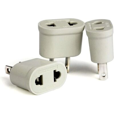 MOXIE 3pcs Adaptateur Fr Vers Us Convertisseur Prise Europeénne Vers Fiche Américaine Pour Brancher Appareils Français France Europe Aux Usa Pour Aller Aux Japon Canada Thaïlande Taïwan/blanc - Publicité MOXIE 3pcs Adaptateur Fr Vers Us Convertisseur Prise Europeénne Vers Fiche Américaine Pour Brancher Appareils Français France Europe Aux Usa Pour Aller Aux Japon Canada Thaïlande Taïwan/blanc - Publicité