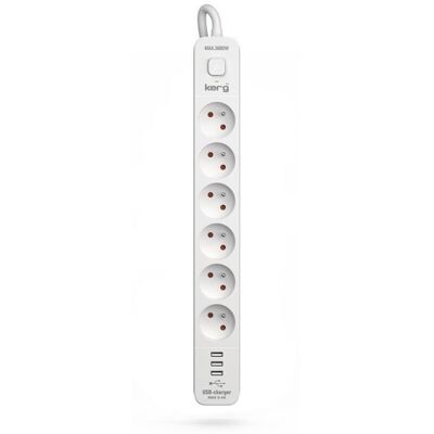 OEM Multiprise Kerg Avec Disjoncteur - 6 Prises, 3 Ports Usb, 16 A, 1,5 M - Publicité OEM Multiprise Kerg Avec Disjoncteur - 6 Prises, 3 Ports Usb, 16 A, 1,5 M - Publicité