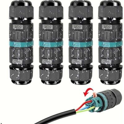 OEM Connecteur Électrique Étanches Ip68 - Raccord De Cable 3 Fils Boîte De Derivation Étanche Éxterieur. Domino Etanche Boîte De Jonction Pour Câble Ø 9 À 12mm (4 Pcs) - Publicité OEM Connecteur Électrique Étanches Ip68 - Raccord De Cable 3 Fils Boîte De Derivation Étanche Éxterieur. Domino Etanche Boîte De Jonction Pour Câble Ø 9 À 12mm (4 Pcs) - Publicité
