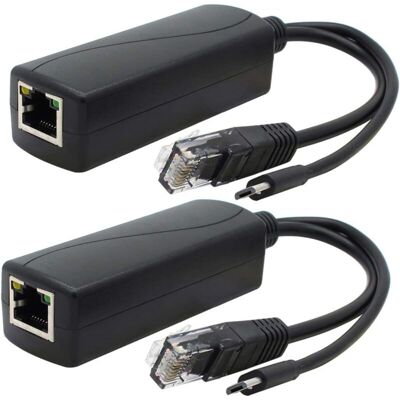 MOXIE Lot De 2 Répartiteurs Gigabit Poe, Adaptateur Ethernet Micro Usb 48 V À 5 V 2,4 A, Fonctionne Avec Raspberry Pi 3b+, Caméra Ip Et Plus Encore. Publicité MOXIE Lot De 2 Répartiteurs Gigabit Poe, Adaptateur Ethernet Micro Usb 48 V À 5 V 2,4 A, Fonctionne Avec Raspberry Pi 3b+, Caméra Ip Et Plus Encore. Publicité