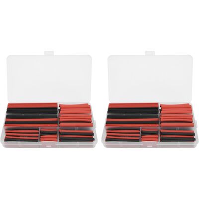 LBVIE Assortiment De 300 Gaines Thermorétractables En Polyoléfine Pour Câbles Électriques, Noir Et Rouge. Publicité LBVIE Assortiment De 300 Gaines Thermorétractables En Polyoléfine Pour Câbles Électriques, Noir Et Rouge. Publicité