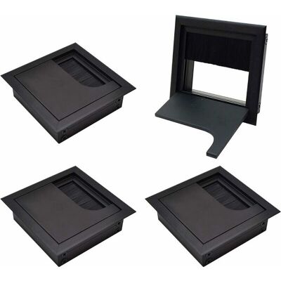 SANS MARQUE Couvercle Passe Câbles Fil Carrée 80x 80mm Pour Encastrer Sur Table De Bureau Organisateur De Cables Pour Meuble Aluminium Noir Anodisé Passage De Câble Cache-câble Lot De 4 - Publicité SANS MARQUE Couvercle Passe Câbles Fil Carrée 80x 80mm Pour Encastrer Sur Table De Bureau Organisateur De Cables Pour Meuble Aluminium Noir Anodisé Passage De Câble Cache-câble Lot De 4 - Publicité