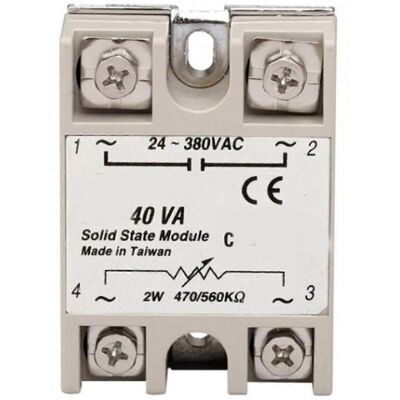 MIXHOME Régulateur De Tension À Résistance Monophasé, Entrée Relais Semi-conducteur 40 A, 2 W, Sortie 470–560 Kω, 24–380 V Ca - Publicité MIXHOME Régulateur De Tension À Résistance Monophasé, Entrée Relais Semi-conducteur 40 A, 2 W, Sortie 470–560 Kω, 24–380 V Ca - Publicité