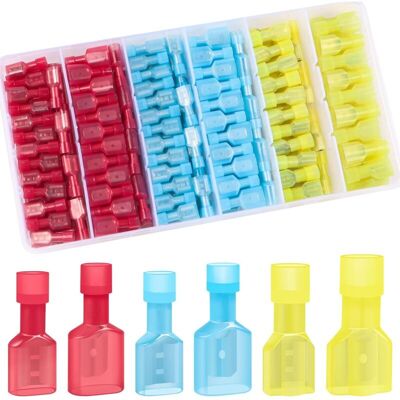 OEM Lot De 100 Cosses De Câble 0,5-6,0 Mm² En Nylon - Connecteurs Plats Isolés Pour Voiture - Assortiment De Cosses Plates Avec Connecteurs - Publicité OEM Lot De 100 Cosses De Câble 0,5-6,0 Mm² En Nylon - Connecteurs Plats Isolés Pour Voiture - Assortiment De Cosses Plates Avec Connecteurs - Publicité