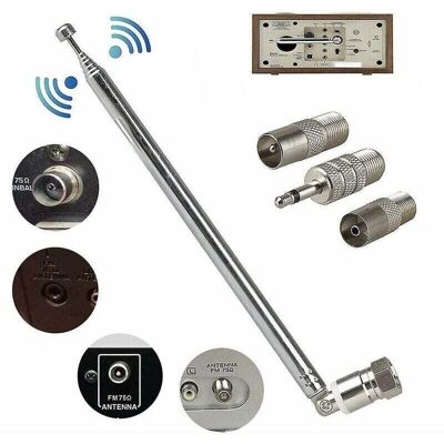 Scotch Antenne Télescopique Fm Radio Avec Connecteur F 75 Ohms Pour Meilleure Réception - Publicité Scotch Antenne Télescopique Fm Radio Avec Connecteur F 75 Ohms Pour Meilleure Réception - Publicité