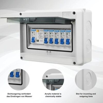 Nalookamic Panneau De Disjoncteur D'Unité De Consommateur À 4 Voies, Boîte De Disjoncteur De Fuite,tableau Electrique Etanch,disjoncteurs Électriques 63a,commutateur D'Air Ip65 - Publicité Nalookamic Panneau De Disjoncteur D'Unité De Consommateur À 4 Voies, Boîte De Disjoncteur De Fuite,tableau Electrique Etanch,disjoncteurs Électriques 63a,commutateur D'Air Ip65 - Publicité