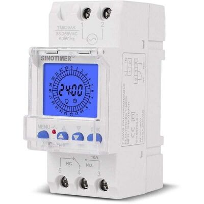 OEM Affichage Lcd Numrique 24 Heures Horloge Lectronique 85-265 V Heures Sur Rail Din Commutateur De Minuterie Analogique Intelligent Programmable Avec Intervalle De 15 Minutes (16 A)-dou - Publicité OEM Affichage Lcd Numrique 24 Heures Horloge Lectronique 85-265 V Heures Sur Rail Din Commutateur De Minuterie Analogique Intelligent Programmable Avec Intervalle De 15 Minutes (16 A)-dou - Publicité