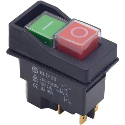 MOXIE Interrupteurs De Sécurité D'Outil Électrique, Interrupteur À Bouton-poussoir Électromagnétique Etanche Electromagnétique Commutateurs Pour Machines De Découpe Mécaniques 4 Broches - Publicité MOXIE Interrupteurs De Sécurité D'Outil Électrique, Interrupteur À Bouton-poussoir Électromagnétique Etanche Electromagnétique Commutateurs Pour Machines De Découpe Mécaniques 4 Broches - Publicité