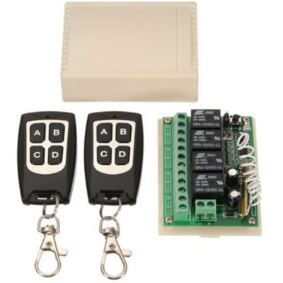 SANS MARQUE 433mhz Rf Commutateur À Distance Sans Fil, 2 Canaux Ac 110v / 220v / 230v / 240v Relais Récepteur Avec 2 Télécommandes (2 Boutons) - Publicité SANS MARQUE 433mhz Rf Commutateur À Distance Sans Fil, 2 Canaux Ac 110v / 220v / 230v / 240v Relais Récepteur Avec 2 Télécommandes (2 Boutons) - Publicité