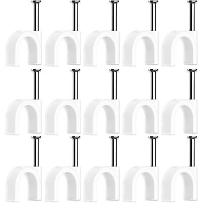 MOXIE 100 Pièces Cavalier Cable Electrique,fixation Cable Electrique,attache Fil Electrique,attache Cable Mural,clips De Cable (6mm) - Publicité MOXIE 100 Pièces Cavalier Cable Electrique,fixation Cable Electrique,attache Fil Electrique,attache Cable Mural,clips De Cable (6mm) - Publicité