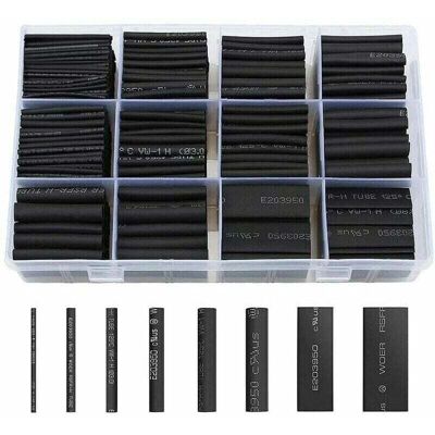OEM Gaine Thermorétractable 650pcs Tube Thermorétractable Noir 8 Tailles Ratio 2:1 Gaine Thermo Retractable Kit, Noire--crezuo - Publicité OEM Gaine Thermorétractable 650pcs Tube Thermorétractable Noir 8 Tailles Ratio 2:1 Gaine Thermo Retractable Kit, Noire--crezuo - Publicité