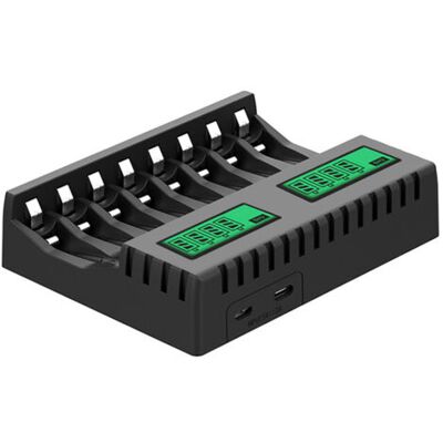 ABYSSE Chargeur De Batterie Écran Lcd Chargeurs Intelligents Intelligents À 8 Emplacements Pour Piles Rechargeables Aa/aaa Nicd Nimh Chargeur Aa Aaa. Publicité ABYSSE Chargeur De Batterie Écran Lcd Chargeurs Intelligents Intelligents À 8 Emplacements Pour Piles Rechargeables Aa/aaa Nicd Nimh Chargeur Aa Aaa. Publicité