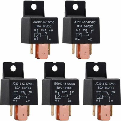SANS MARQUE 5 Pièces Relais 5 Broches 12v 80a, Relais Automobile Jd2912-1z-12v80a 14vspdt Camion Bateau Van Véhicules De Commutat - Publicité SANS MARQUE 5 Pièces Relais 5 Broches 12v 80a, Relais Automobile Jd2912-1z-12v80a 14vspdt Camion Bateau Van Véhicules De Commutat - Publicité