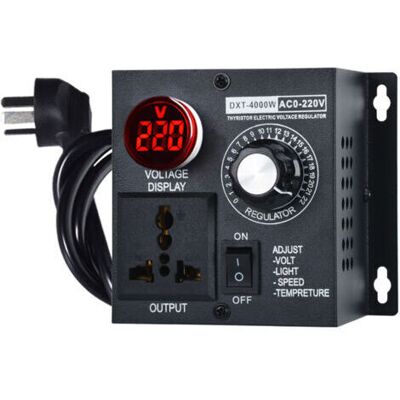 ABYSSE Régulateur De Tension Électronique 220 V Ca, 4000 W – Régulateur De Tension – Variateur De Vitesse – Avec Prise Européenne - Publicité ABYSSE Régulateur De Tension Électronique 220 V Ca, 4000 W – Régulateur De Tension – Variateur De Vitesse – Avec Prise Européenne - Publicité