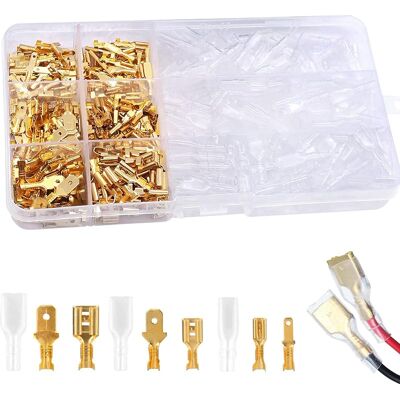 SANS MARQUE Cosses Electriques A Sertir, Cosse Mâle Femelle, Mâle Femelle Spade Connecteurs, Fil Terminal À Sertir, Connecteur De Fil Electrique, 315pcs 2,8 Mm 4,8 Mm 6,3 Mm, Pour Haut-parleur De Voiture - Publicité SANS MARQUE Cosses Electriques A Sertir, Cosse Mâle Femelle, Mâle Femelle Spade Connecteurs, Fil Terminal À Sertir, Connecteur De Fil Electrique, 315pcs 2,8 Mm 4,8 Mm 6,3 Mm, Pour Haut-parleur De Voiture - Publicité