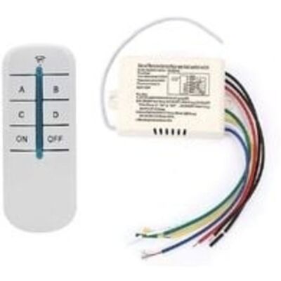 XISRENS Commutateur De Télécommande Sans Fil 4 Voies 220v Récepteur Mural Numérique Module Émetteur Interrupteur Mural À Distance+récepteur Émetteur Pour Lumières - Publicité XISRENS Commutateur De Télécommande Sans Fil 4 Voies 220v Récepteur Mural Numérique Module Émetteur Interrupteur Mural À Distance+récepteur Émetteur Pour Lumières - Publicité